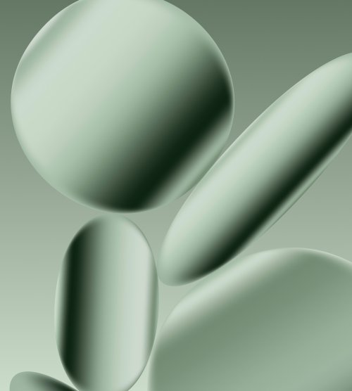 Abstract Green Stone Shapes