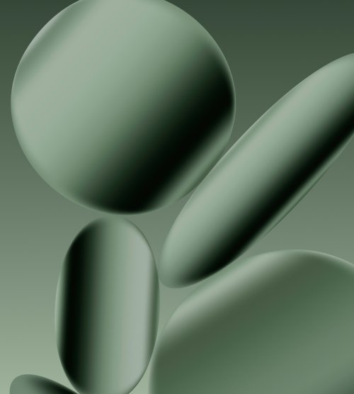 Abstract Olive Green Orbs