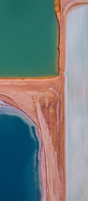 Aerial Salt Lake Patterns - xiaomi Wallpaper