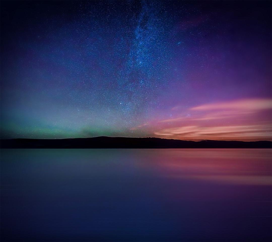 Aurora Starry Lake - huawei Wallpaper