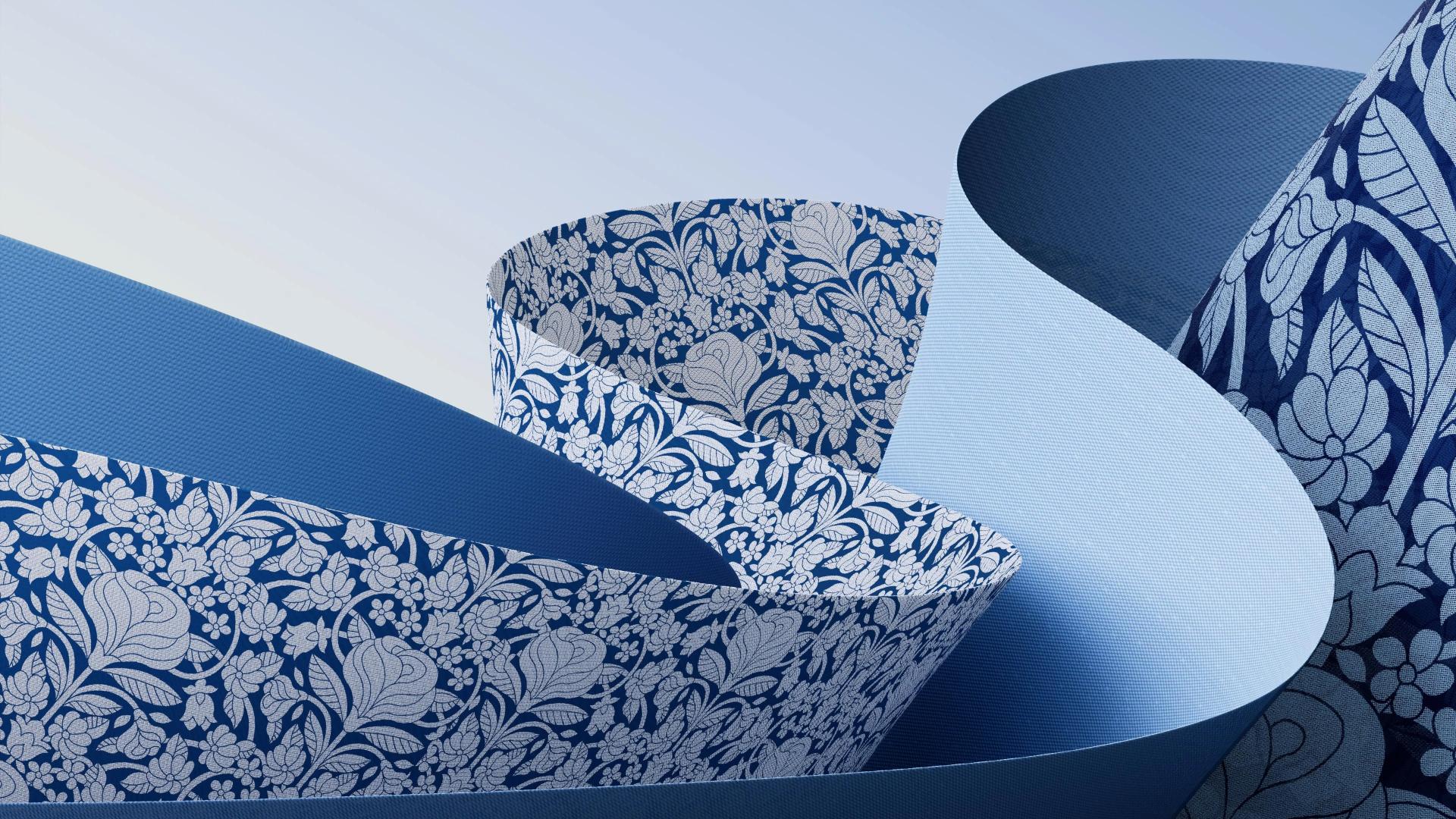 Blue Floral Abstract Forms - Related Desktop & Laptop wallpaper