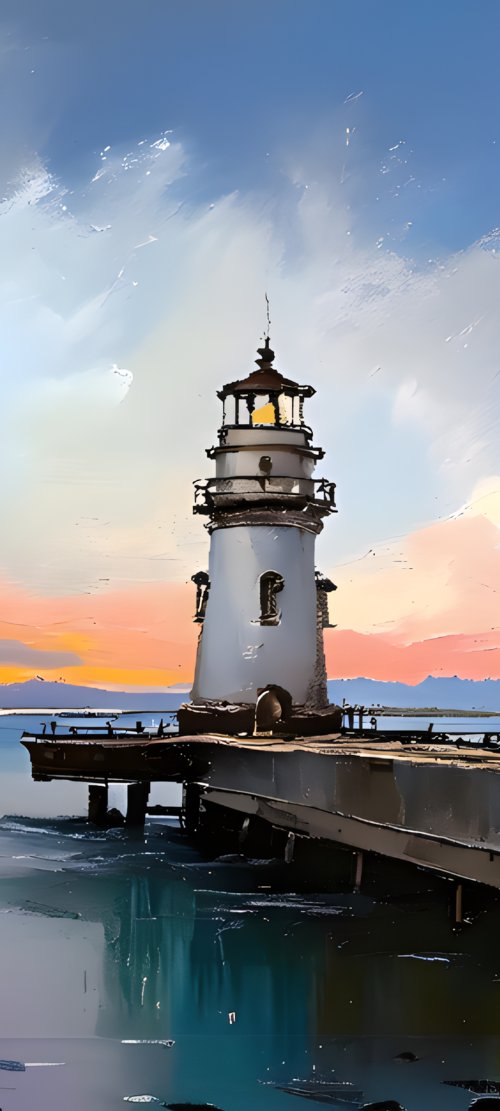 Coastal Lighthouse Sunset