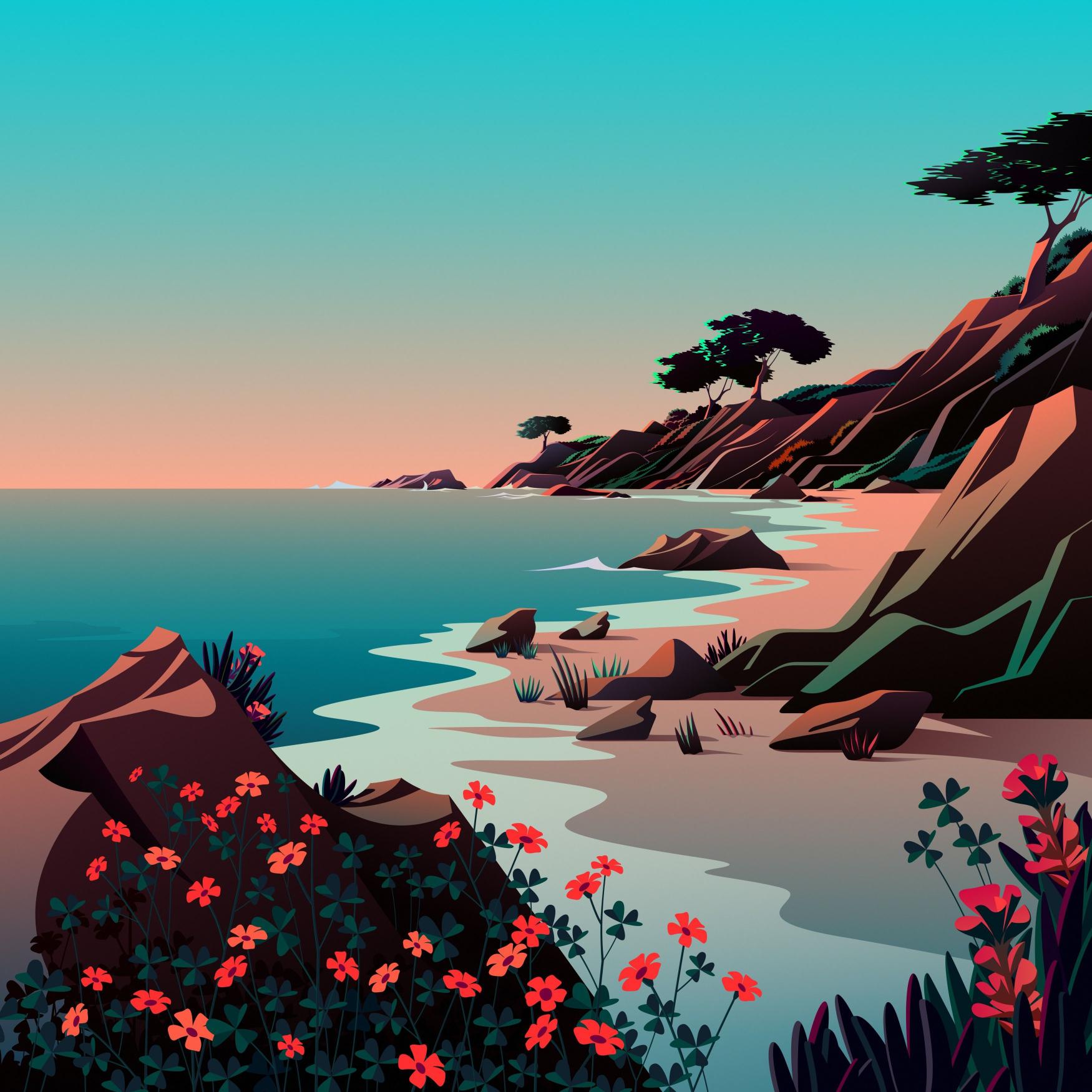 Coastal Serenity Sunset - Related StockWalls wallpaper
