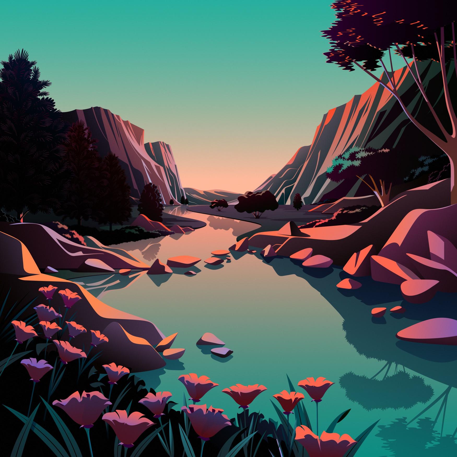 Crimson Canyon River - Related OpersCraft wallpaper