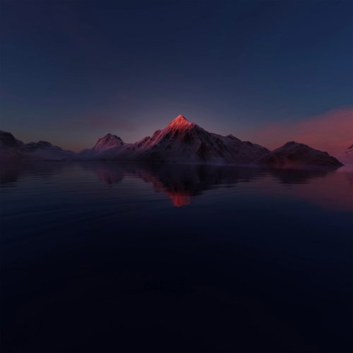 Crimson Mountain Reflection - huawei Wallpaper