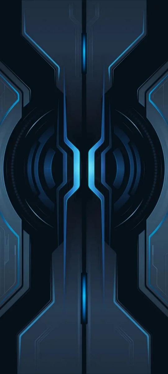 Cybernetic Blue Geometry - Related StockWalls wallpaper