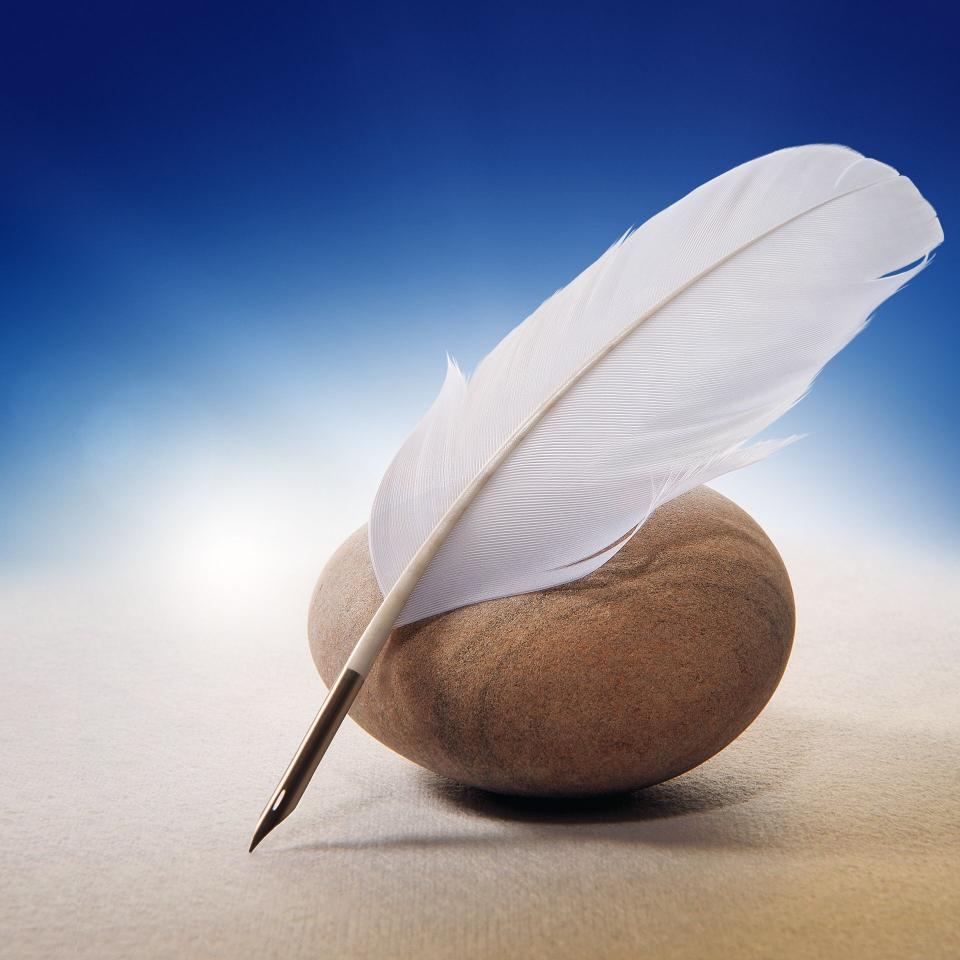 Feather and Stone - Related Darkify wallpaper