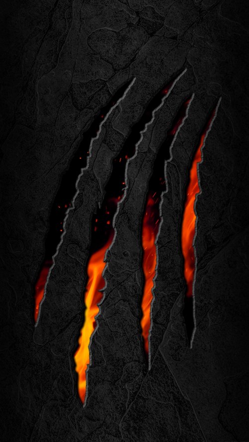 Fiery Claw Marks - Related Darkify wallpaper