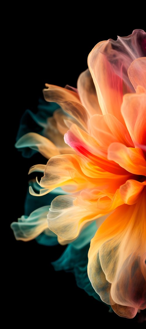 Fiery Petal Bloom - tecno Wallpaper