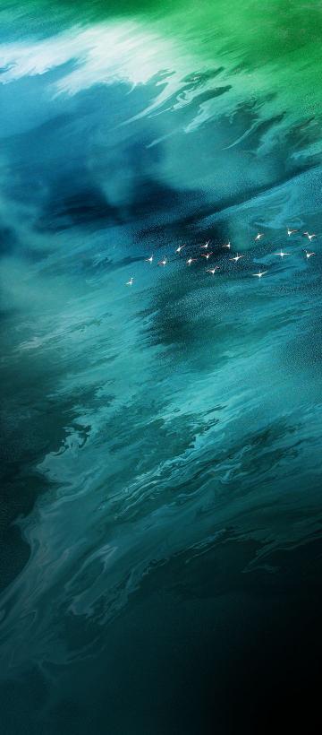 Flamingos Over Teal Water - Related OpersCraft wallpaper