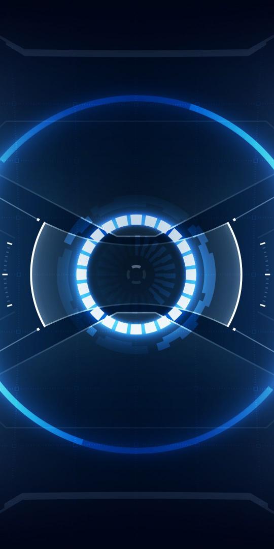 Futuristic Blue HUD - Related Tablet wallpaper