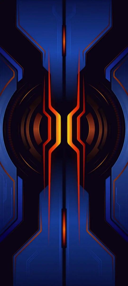 Futuristic Blue Orange Design - Related StockWalls wallpaper