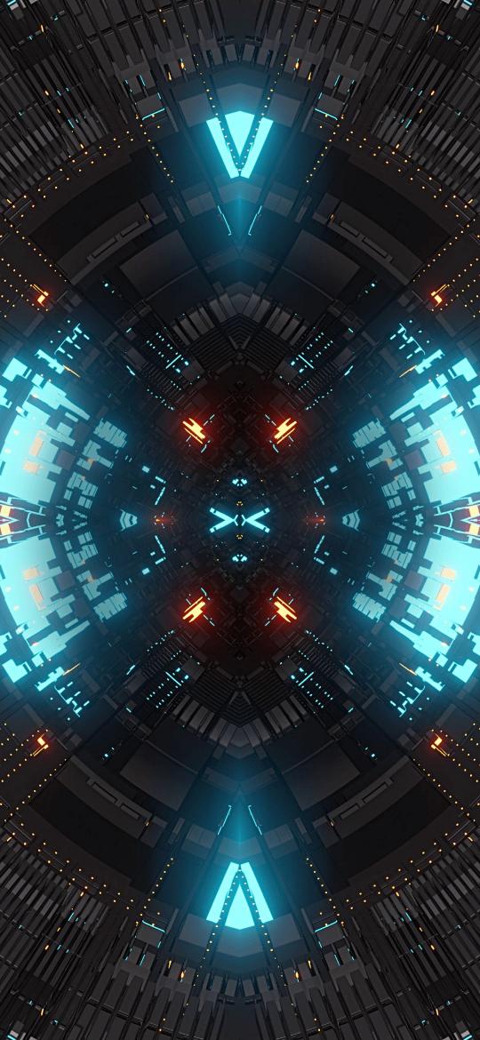 Futuristic Geometric Tunnel - Related StockWalls wallpaper