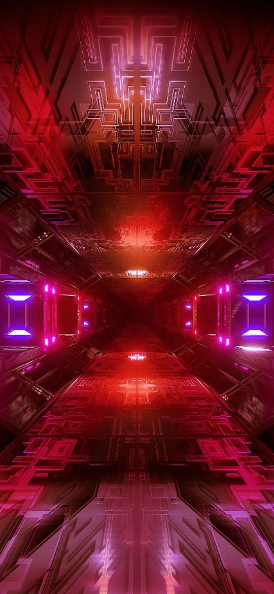 Futuristic Neon Corridor - Related OpersCraft wallpaper
