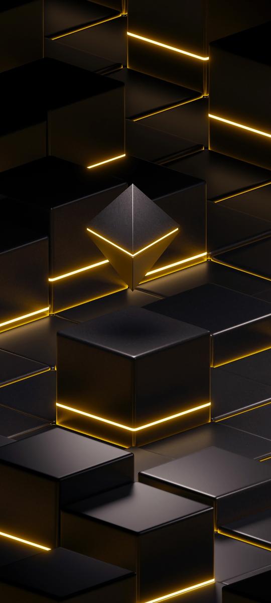 Geometric Neon Cubes - Related StockWalls wallpaper