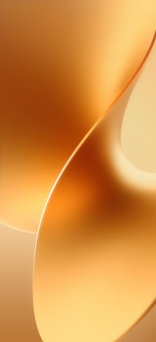 Golden Abstract Waves Wallpaper