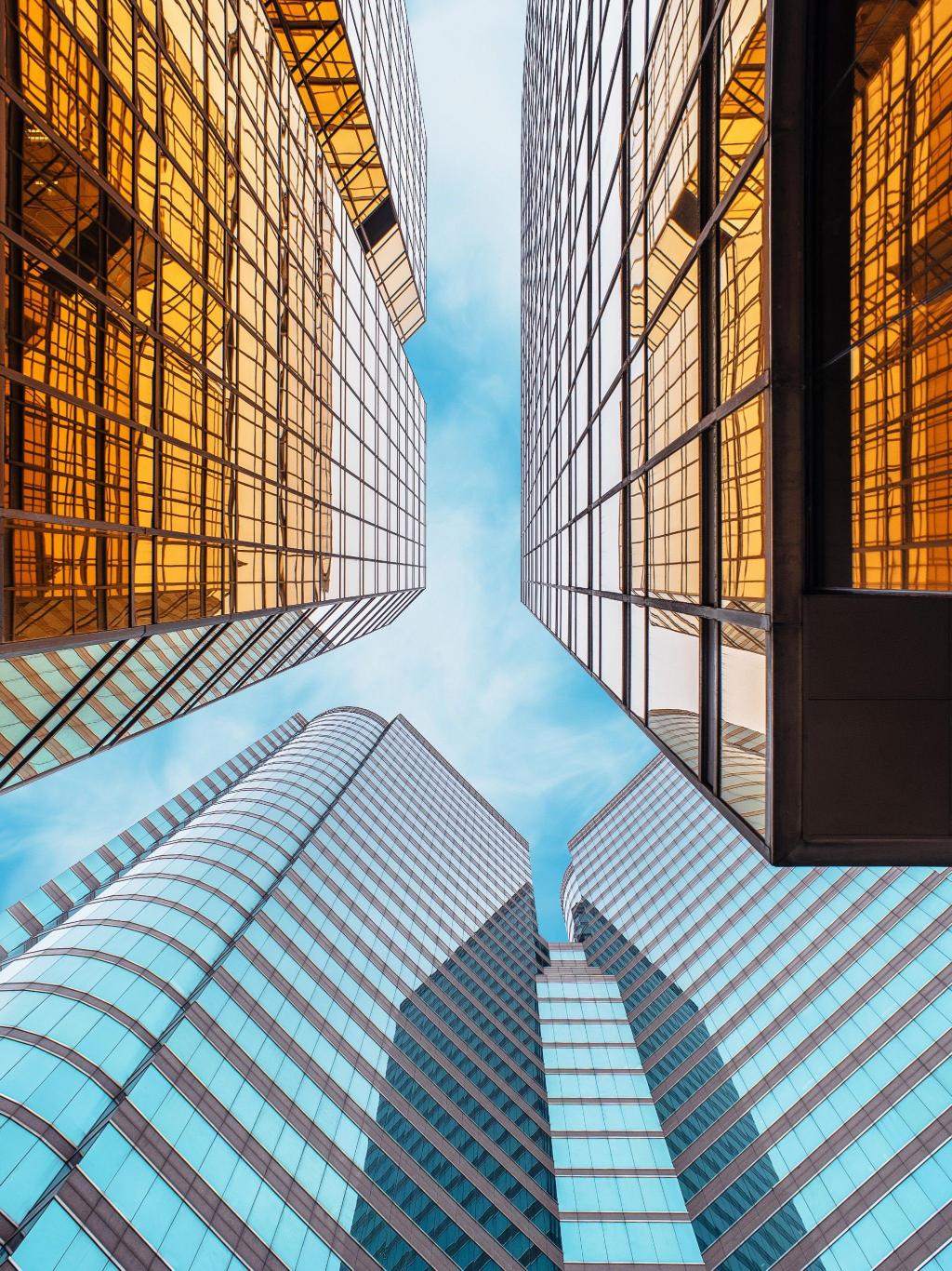 Golden & Blue Towers - Related StockWalls wallpaper