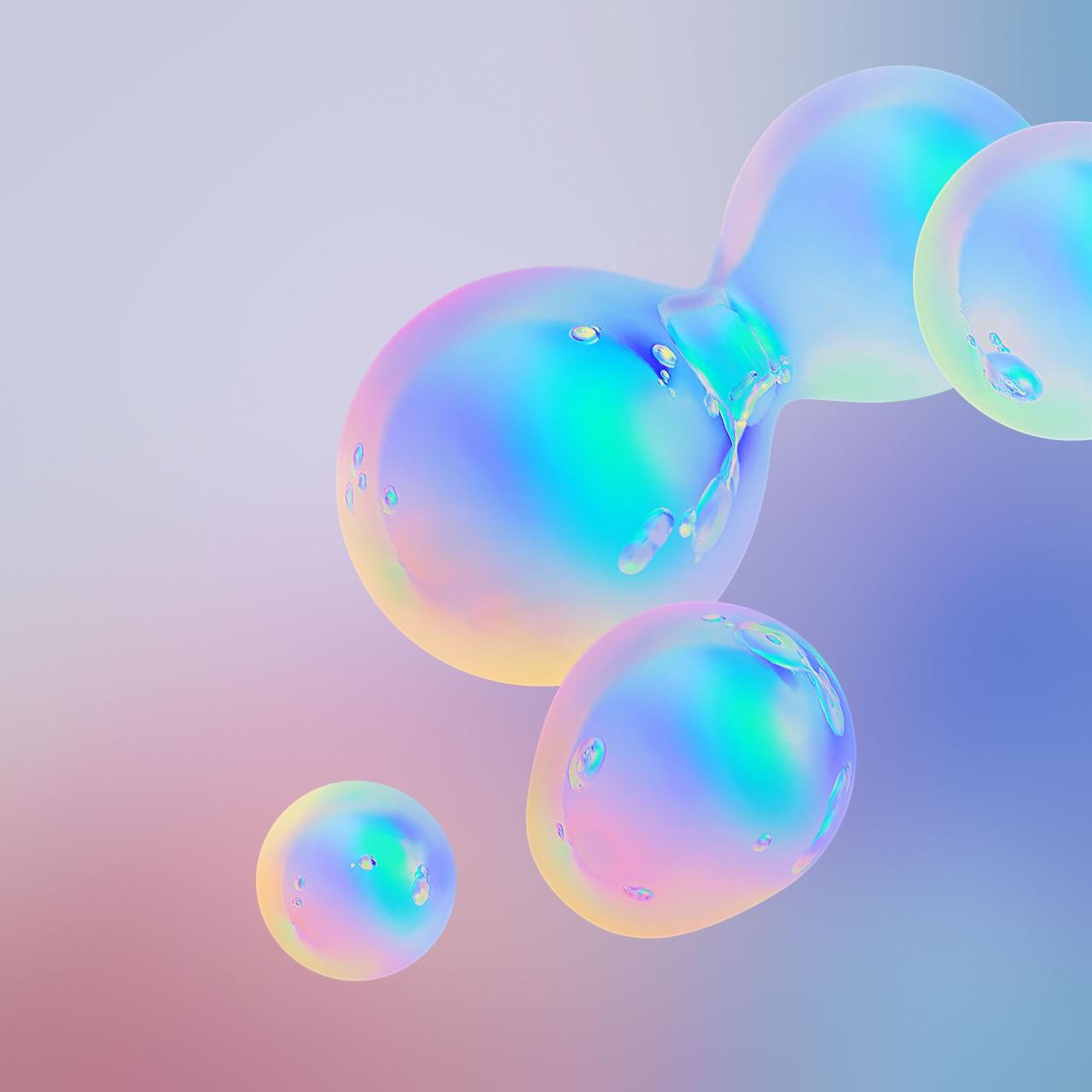 Iridescent Fluid Bubbles - Related Tablet wallpaper