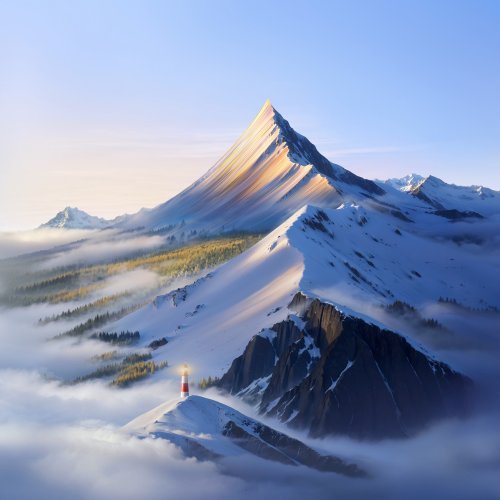 Majestic Mountain Lighthouse - Related Desktop & Laptop wallpaper