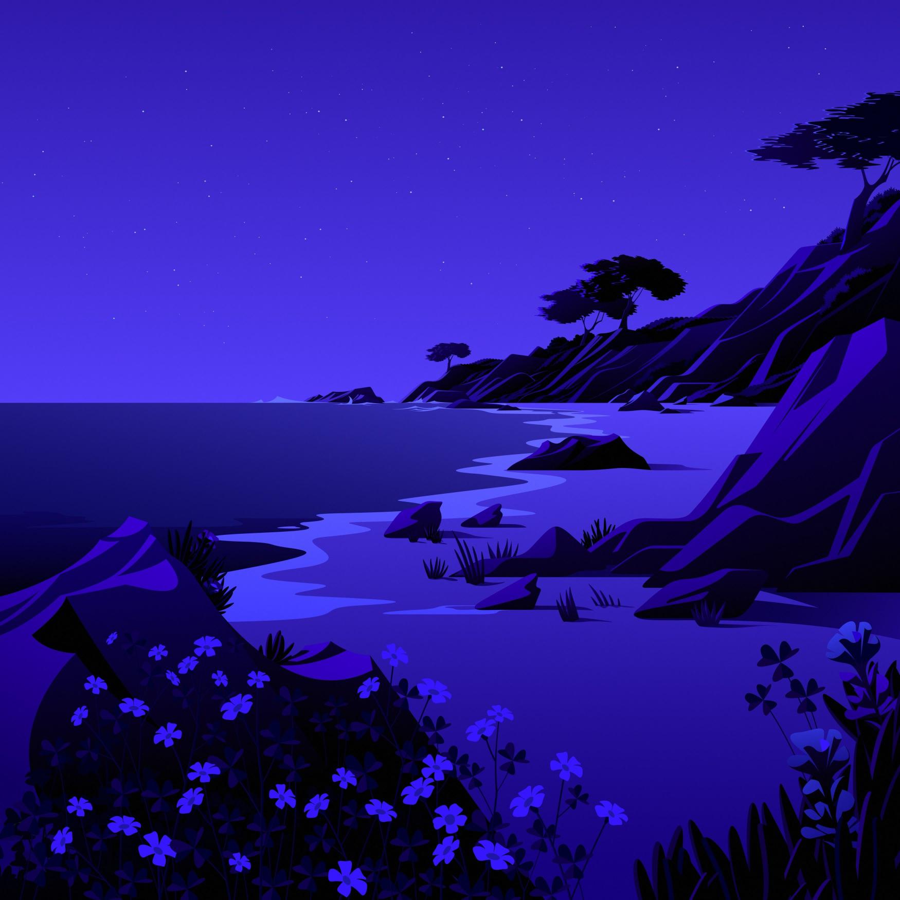 Midnight Coastal Serenity - Related Darkify wallpaper