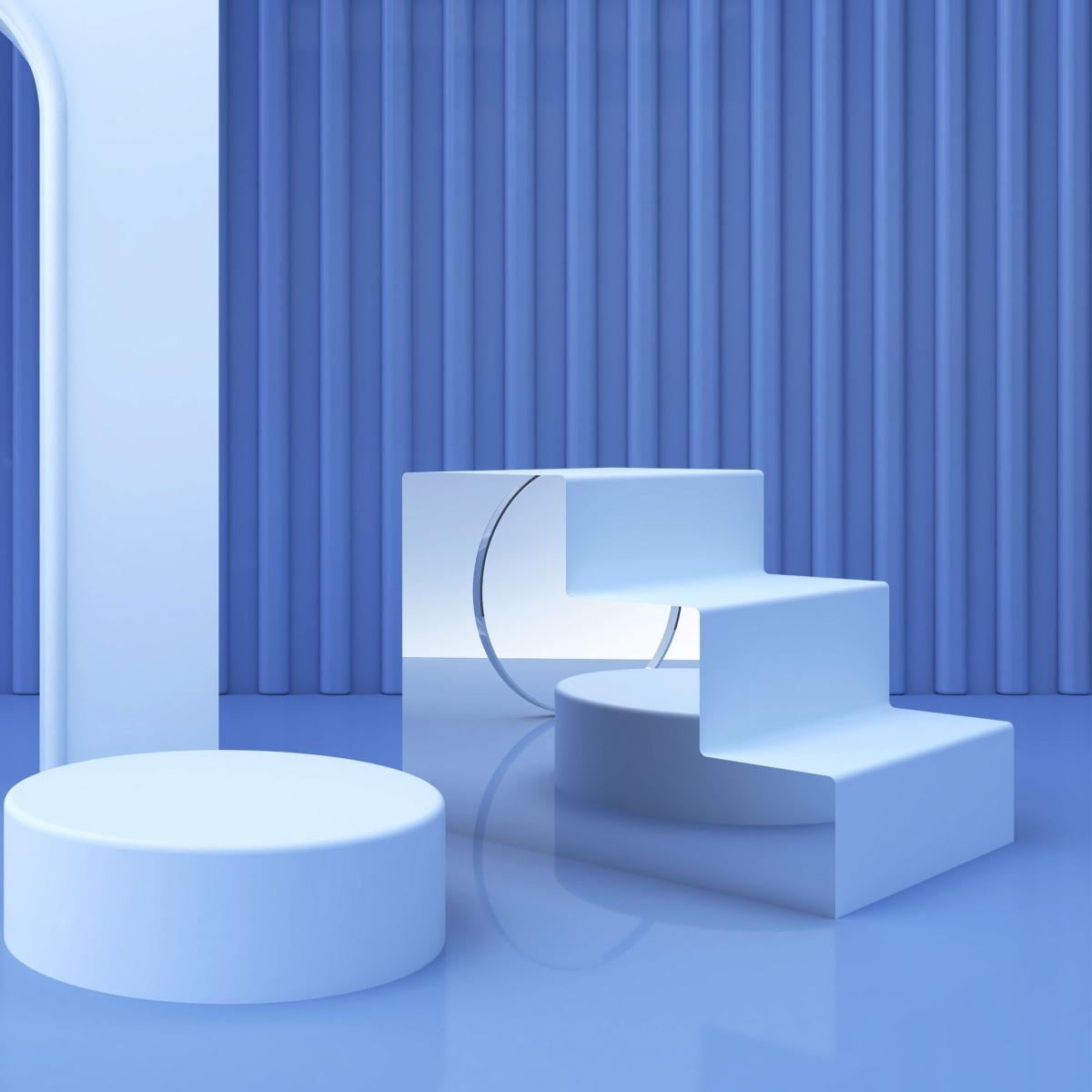 Minimalist Blue Studio