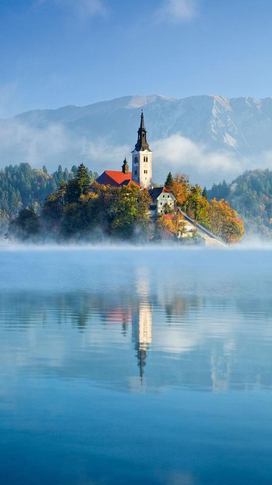 Misty Lake Island Church
