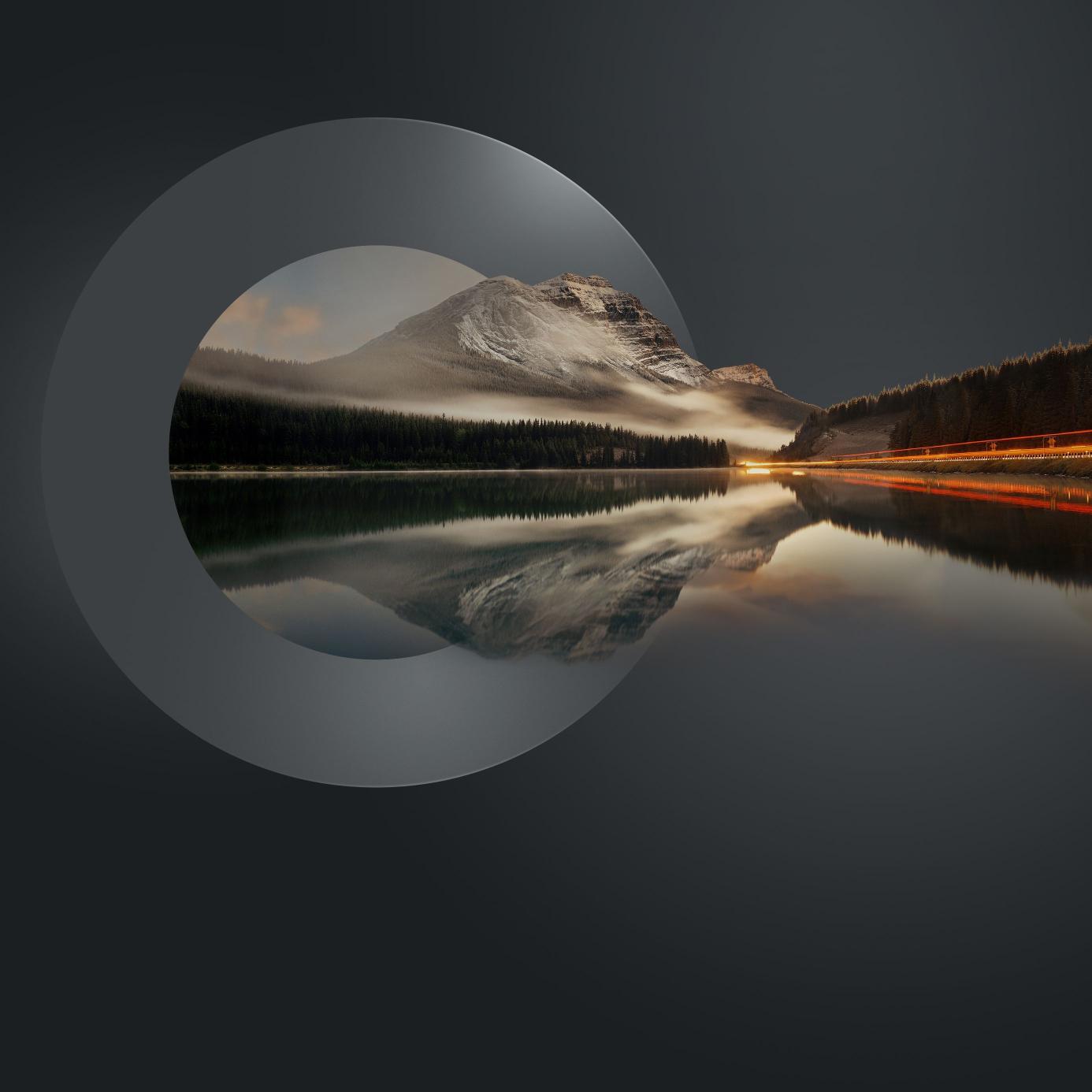 Misty Mountain Lake Reflections - huawei Wallpaper