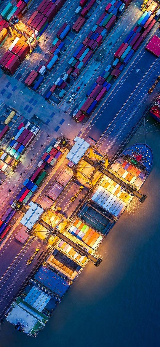 Nighttime Cargo Port - Related OpersCraft wallpaper