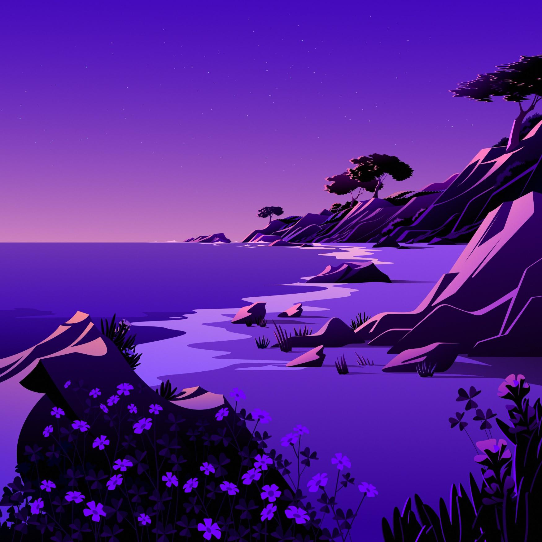 Purple Coastal Sunset - Related OpersCraft wallpaper
