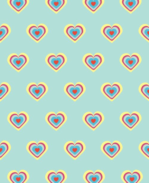 Retro Layered Heart Pattern - Related OpersCraft wallpaper