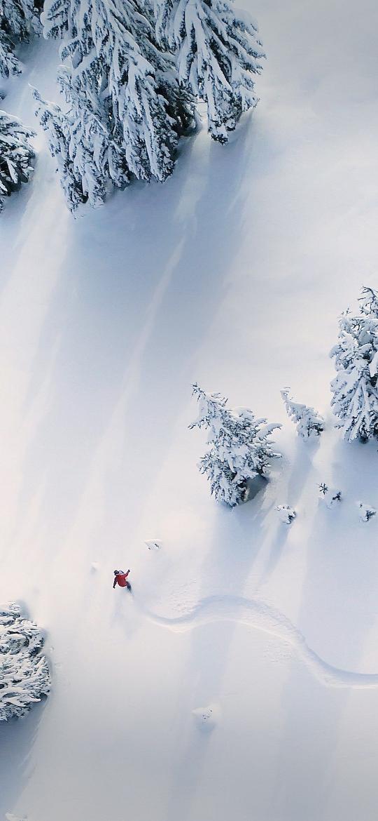 Snowboarder in Winter Forest - Related OpersCraft wallpaper