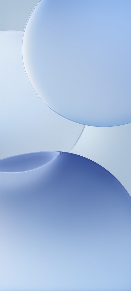 Soft Blue Abstract Shapes