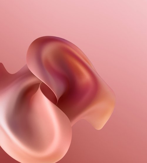 Soft Pink Abstract Swirls