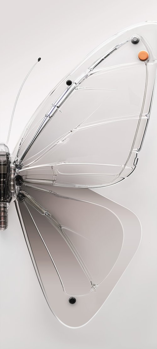 Transparent Robotic Butterfly Wing