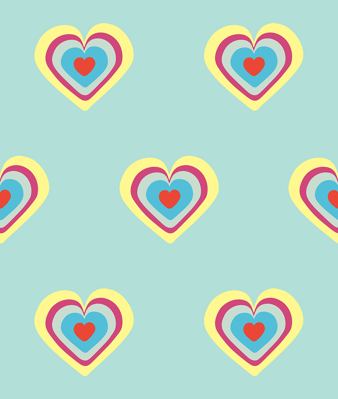 Retro Heart Pattern Wallpaper - motorola wallpaper for StockWalls