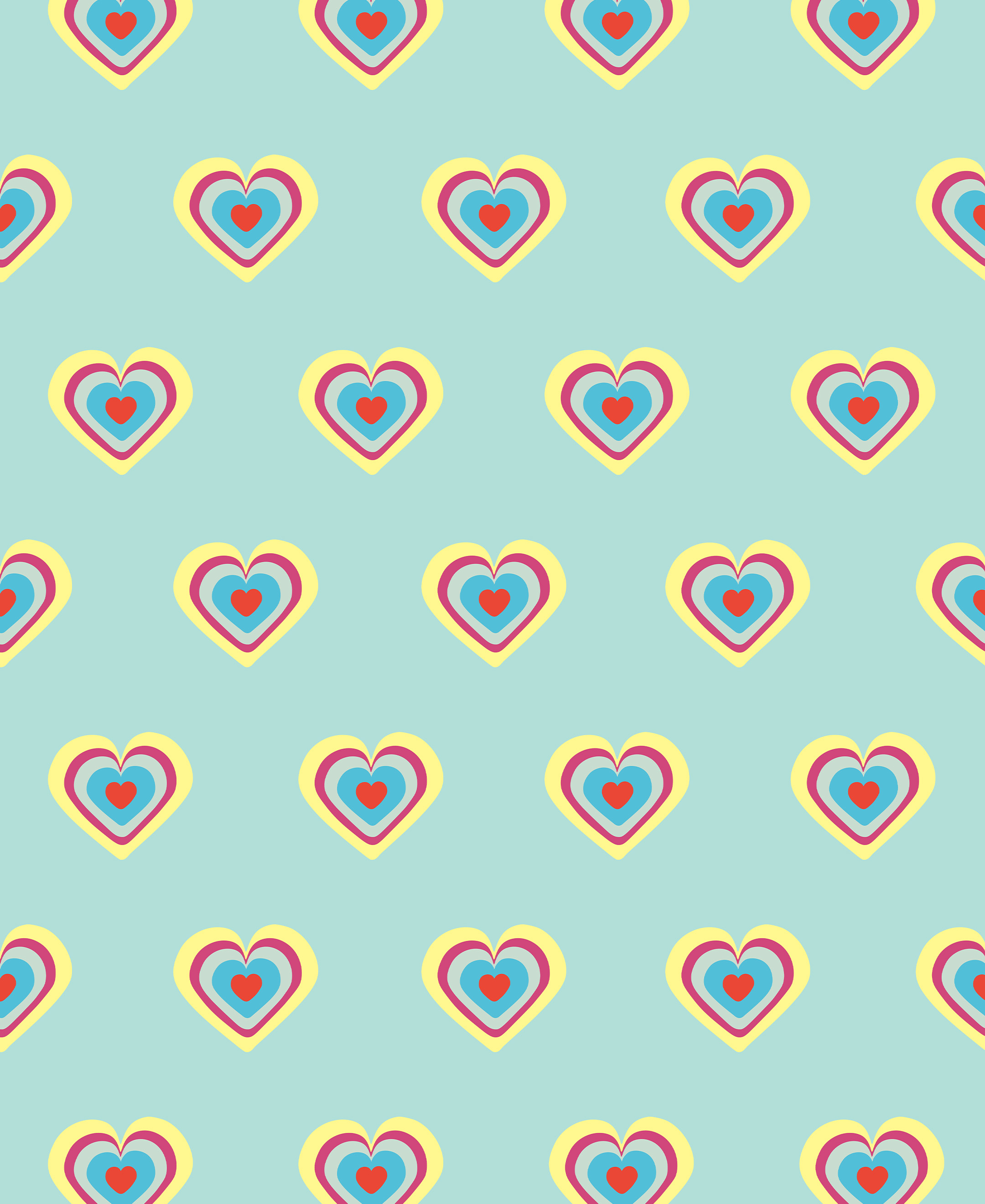 Retro Layered Heart Pattern - motorola wallpaper for StockWalls