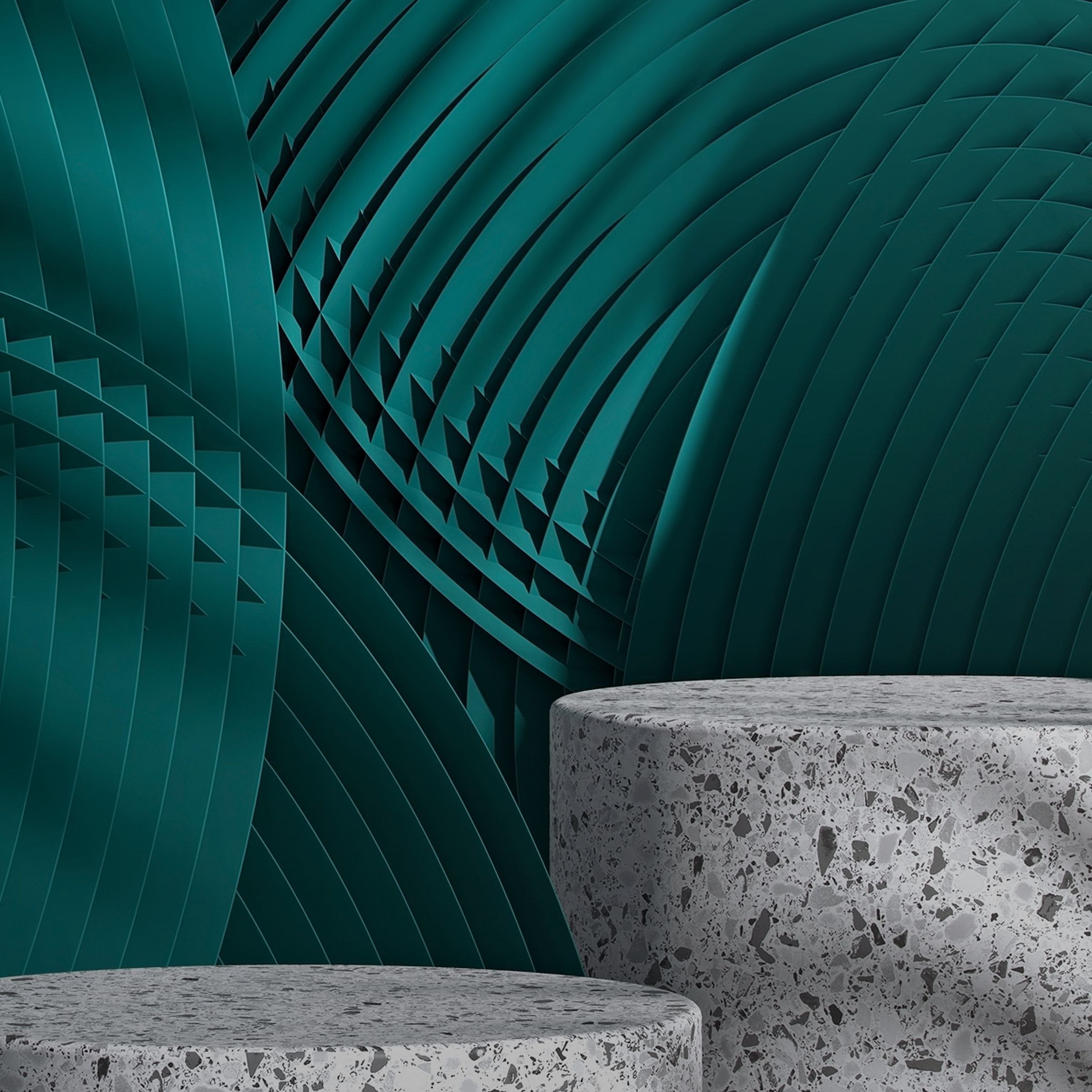 Teal Abstract Pedestals - samsung wallpaper for StockWalls