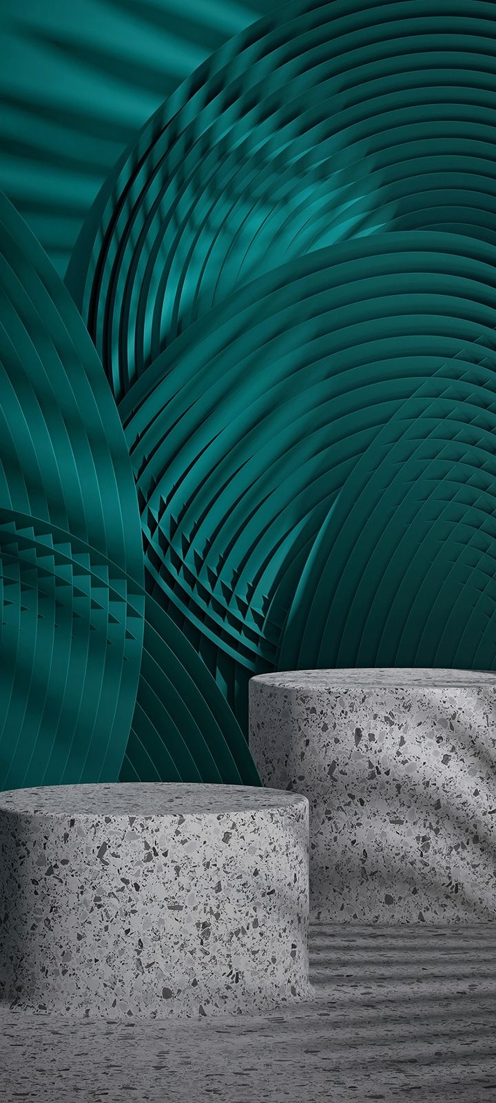 Teal Wave Pedestals - samsung wallpaper for StockWalls