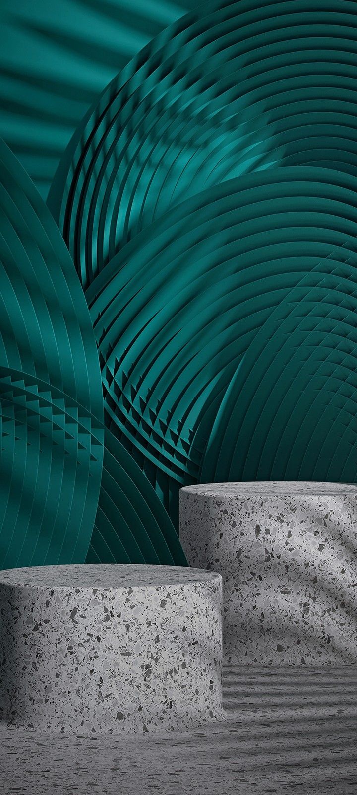 Teal Waves & Stone - samsung wallpaper for StockWalls