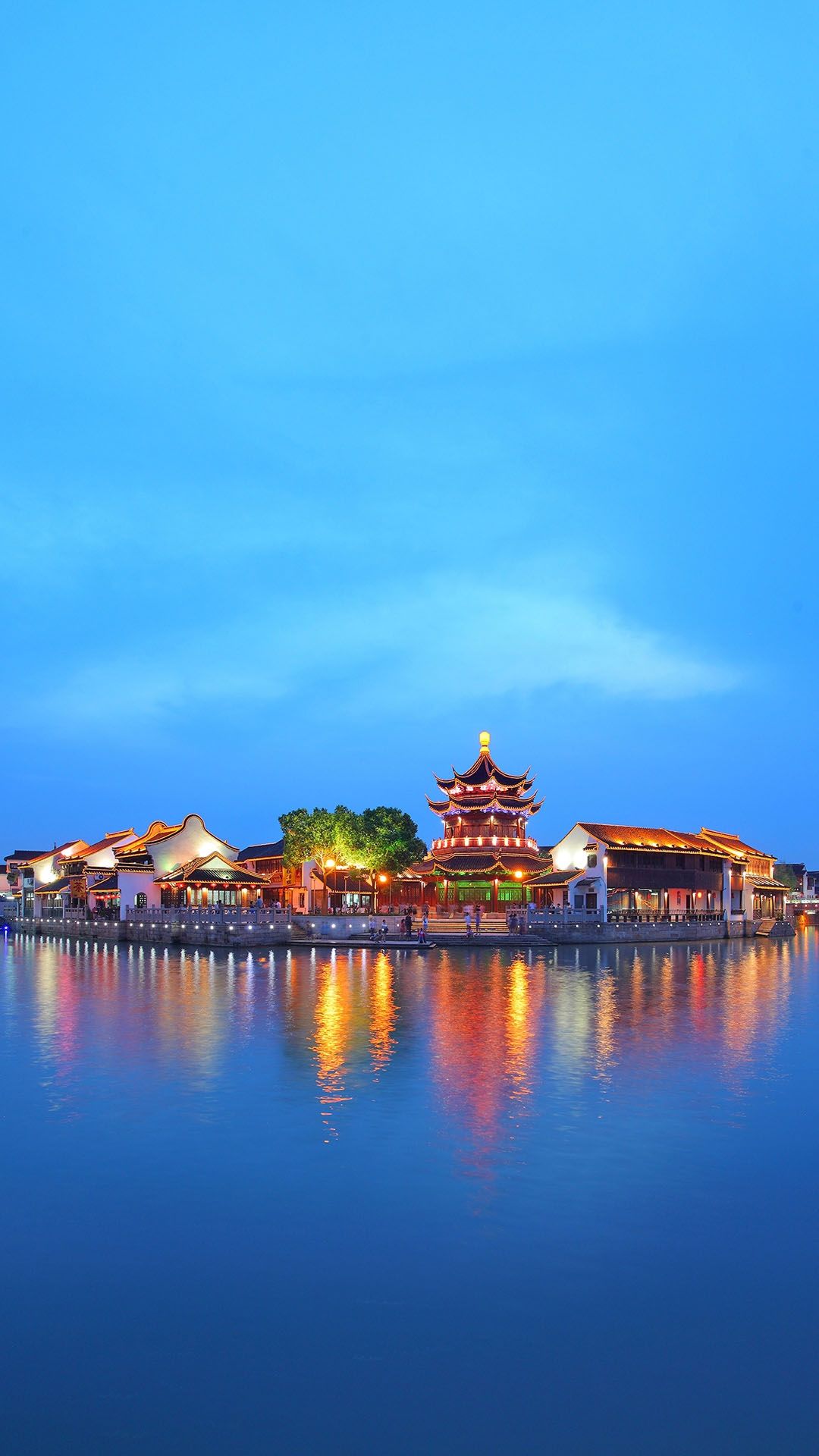 Tranquil Waterside Pagoda - asus wallpaper for StockWalls