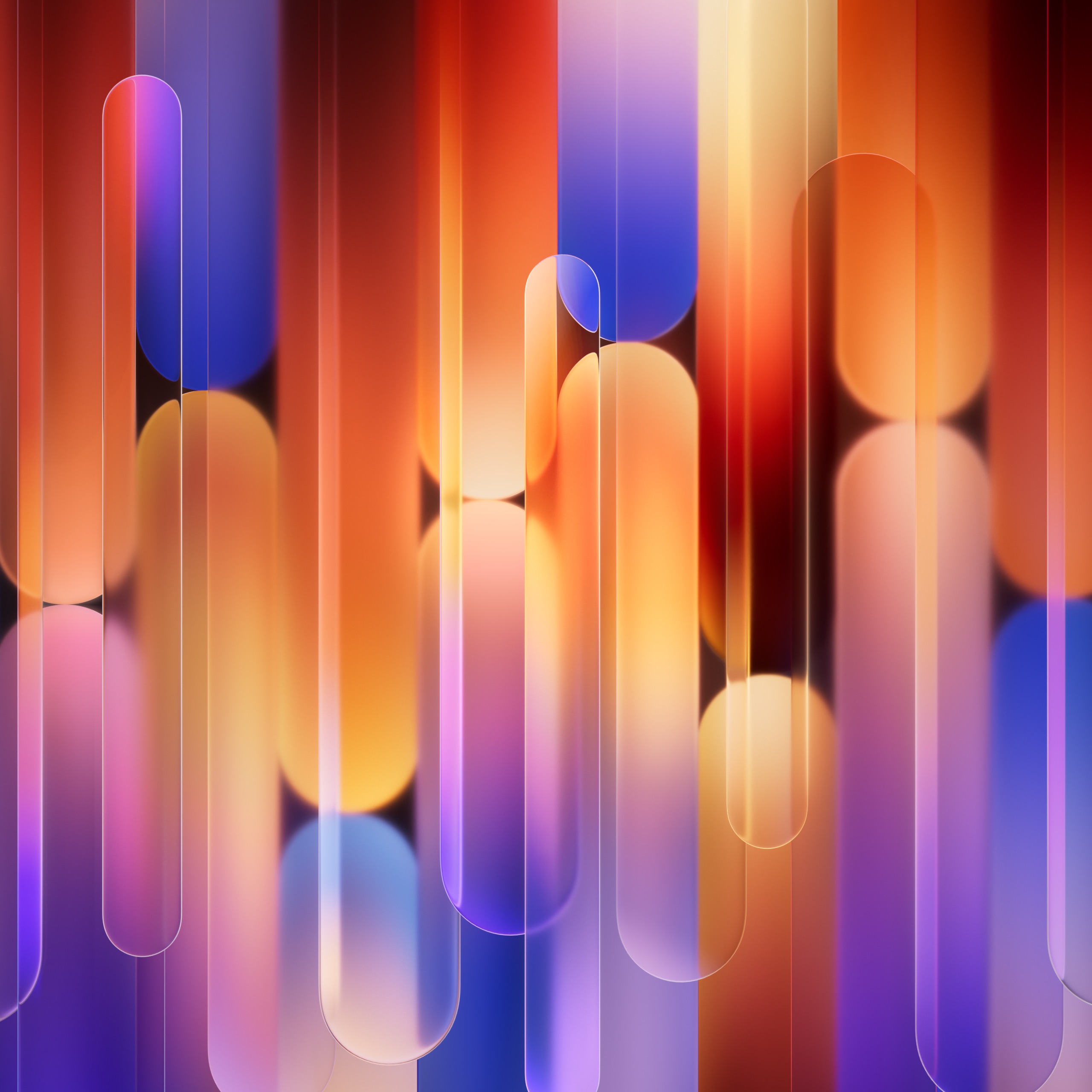 Vibrant Gradient Glass Shapes - vivo wallpaper for StockWalls