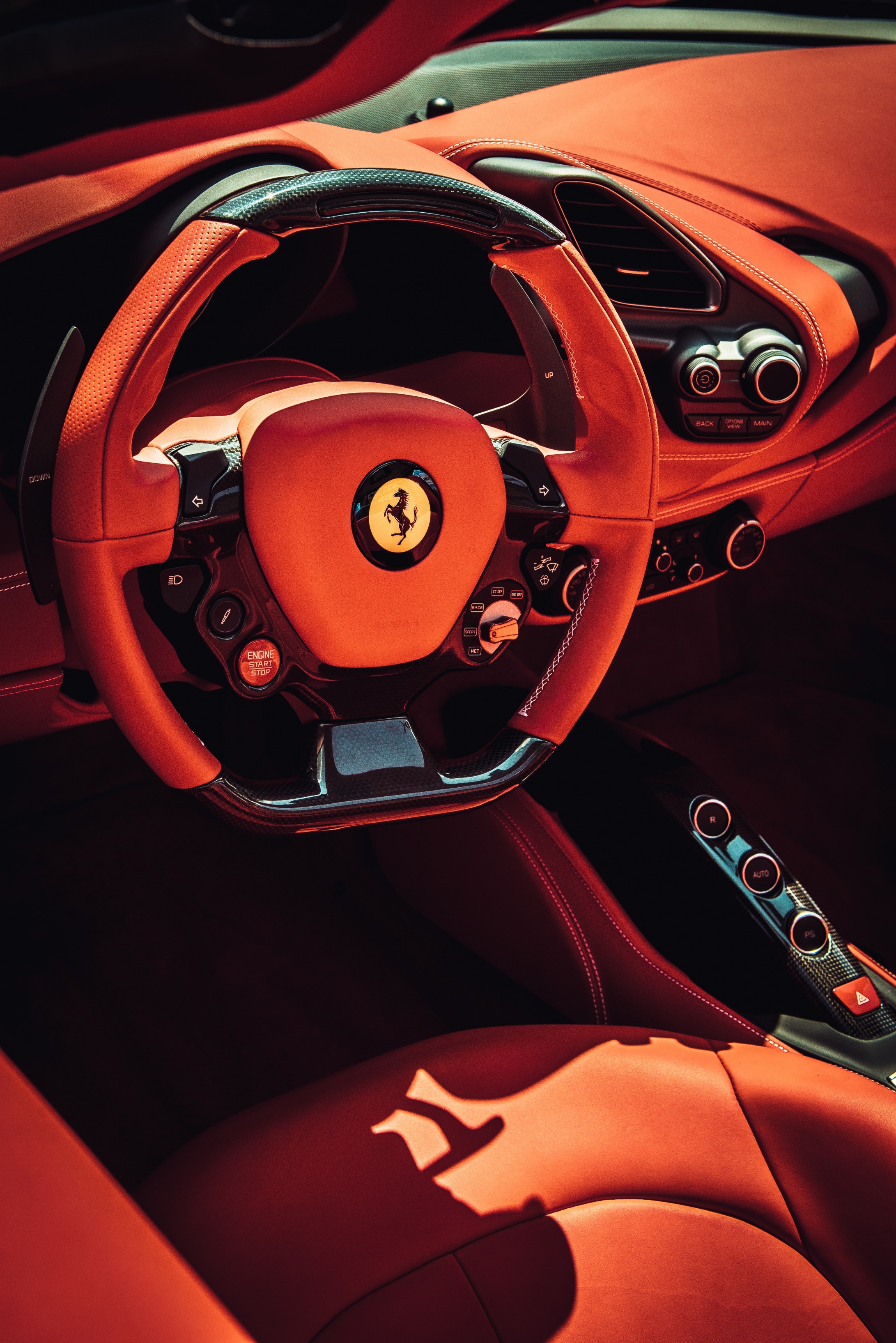Ferrari Red Interior Detail - random wallpaper for Tablet