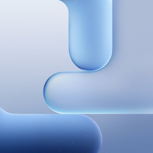 Soft Blue Abstract Shapes
