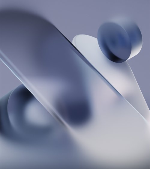 Soft Blue Abstract Shapes