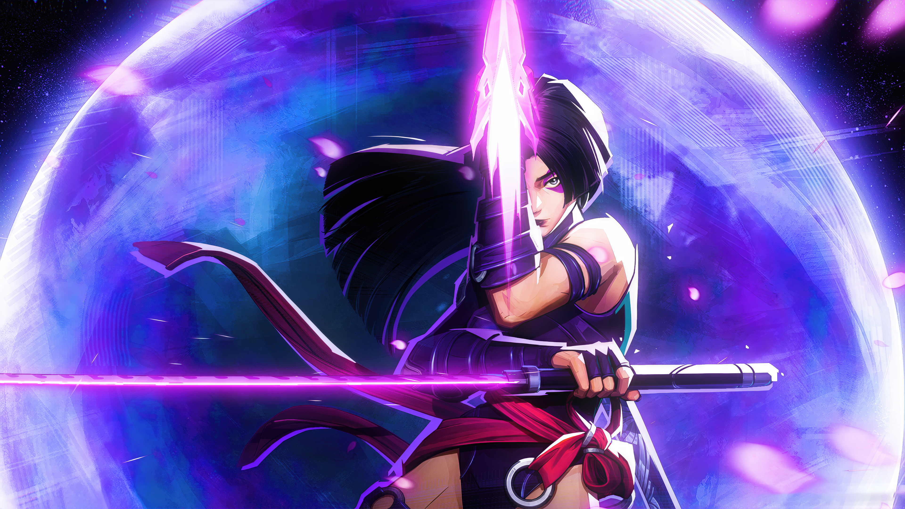 Cyberpunk Swordswoman Portrait - cyberpunk wallpaper for OpersCraft