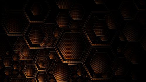 Golden Hexagon Pattern